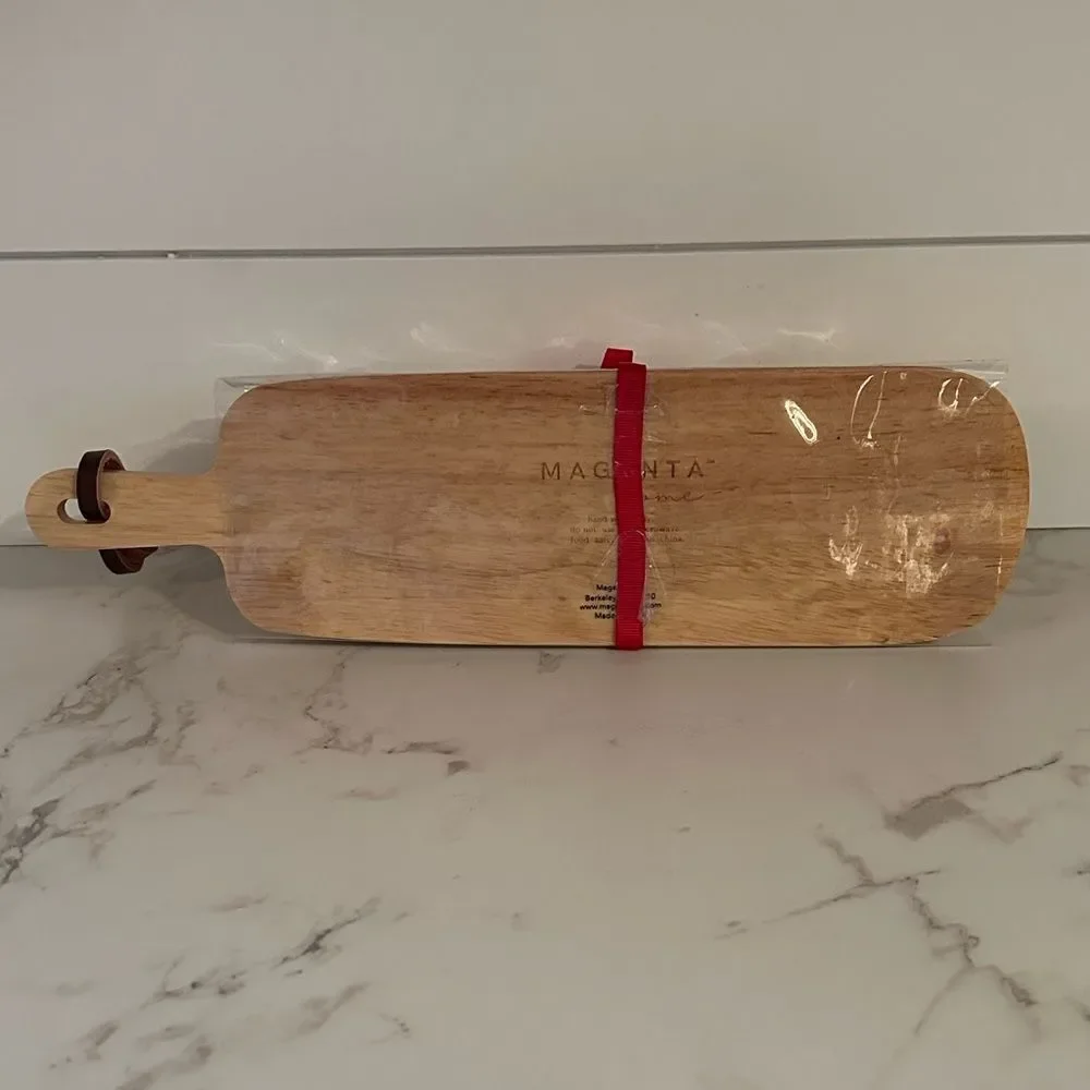 Magenta Home Holiday Dip Bowls Wood Base Paddle NEW